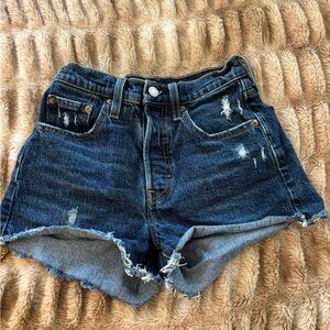 Levi's Blue Jean Shorts Distressed Cut-Off